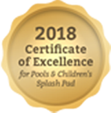 2018 Certificate of Excellence for Pools badge